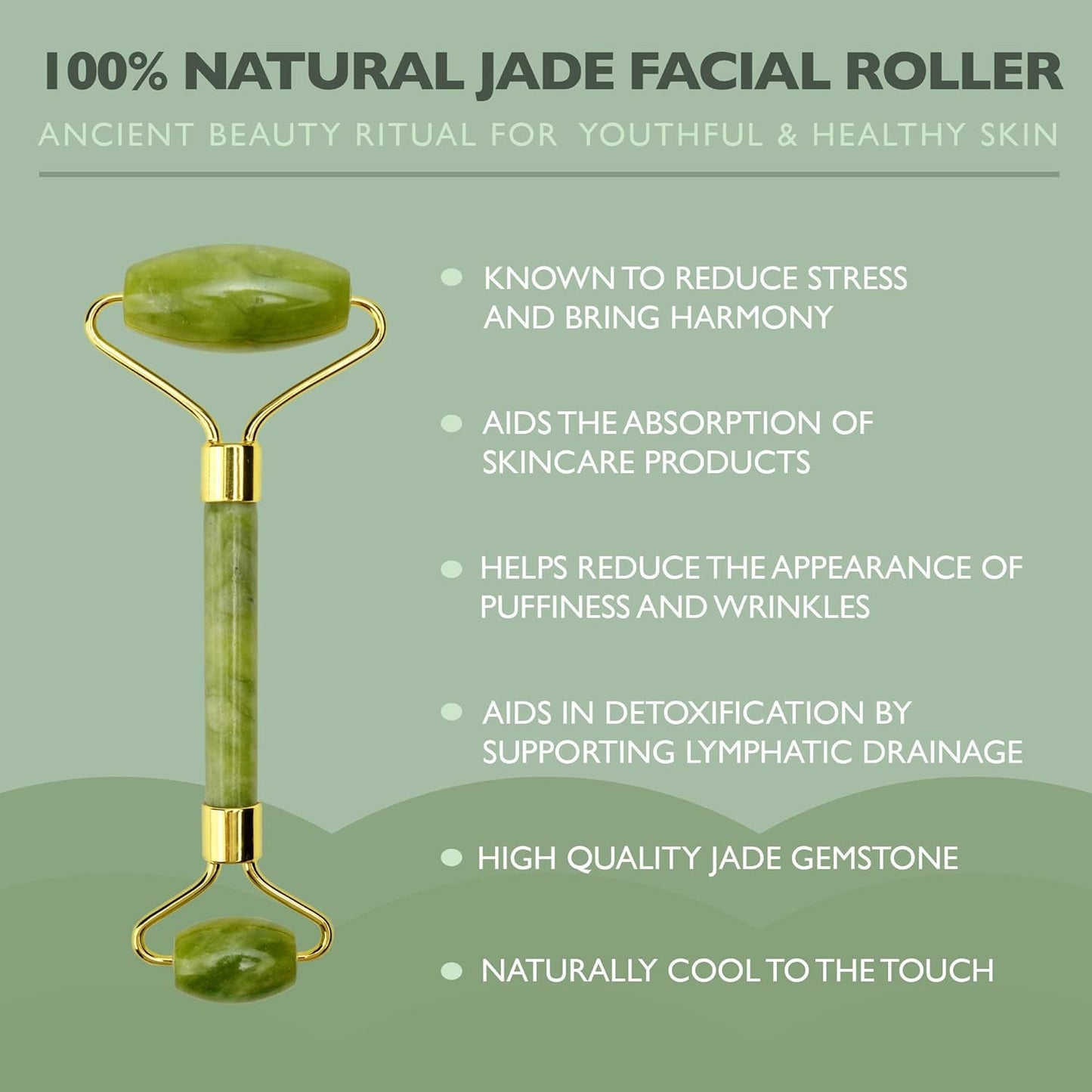 Ice Face Mask + Jade Roller - Beauty Roller Face Neck Massage Tool - Stone Face Roller & Facial Mask Set for Wrinkles Fine Lines & Anti Aging, Puffy Eyes, Dark Circles & Overall Skin Care