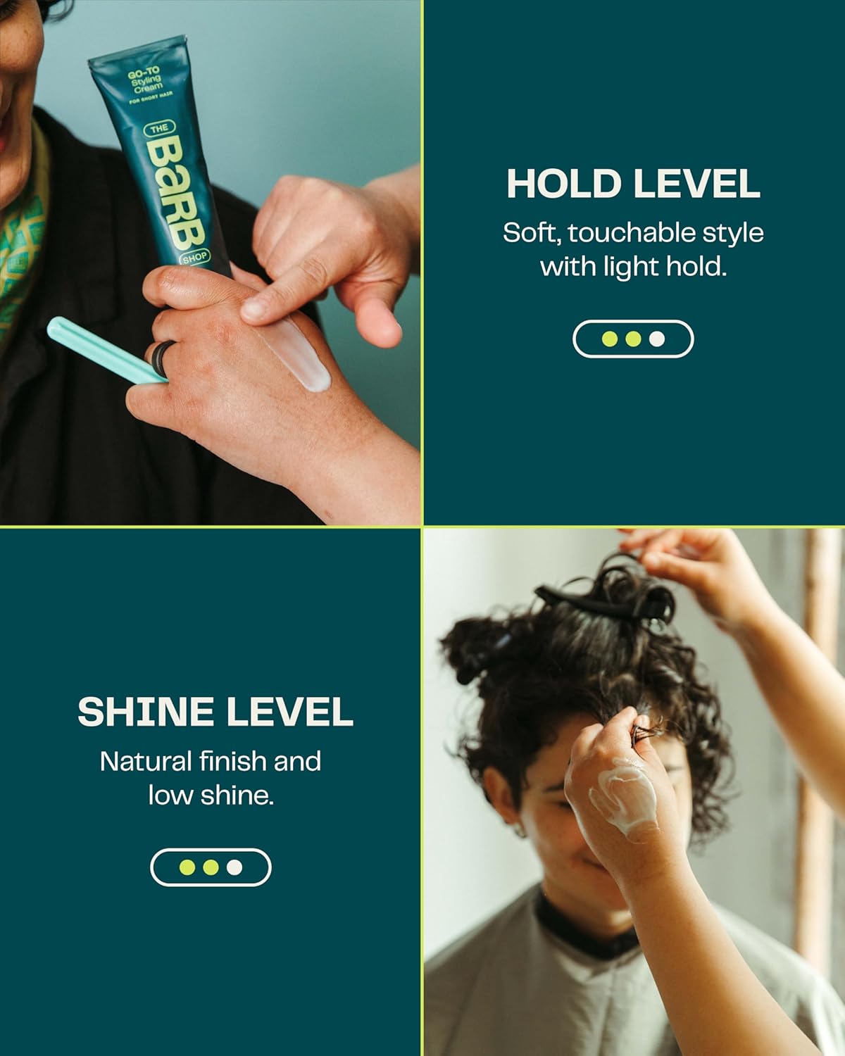 Barb Styling Cream for Women and Men - Soft Hold Hair Styling Cream for Curl Definition and Frizz Control - Lightweight, Natural Finish - Original Scent - 3 fl oz