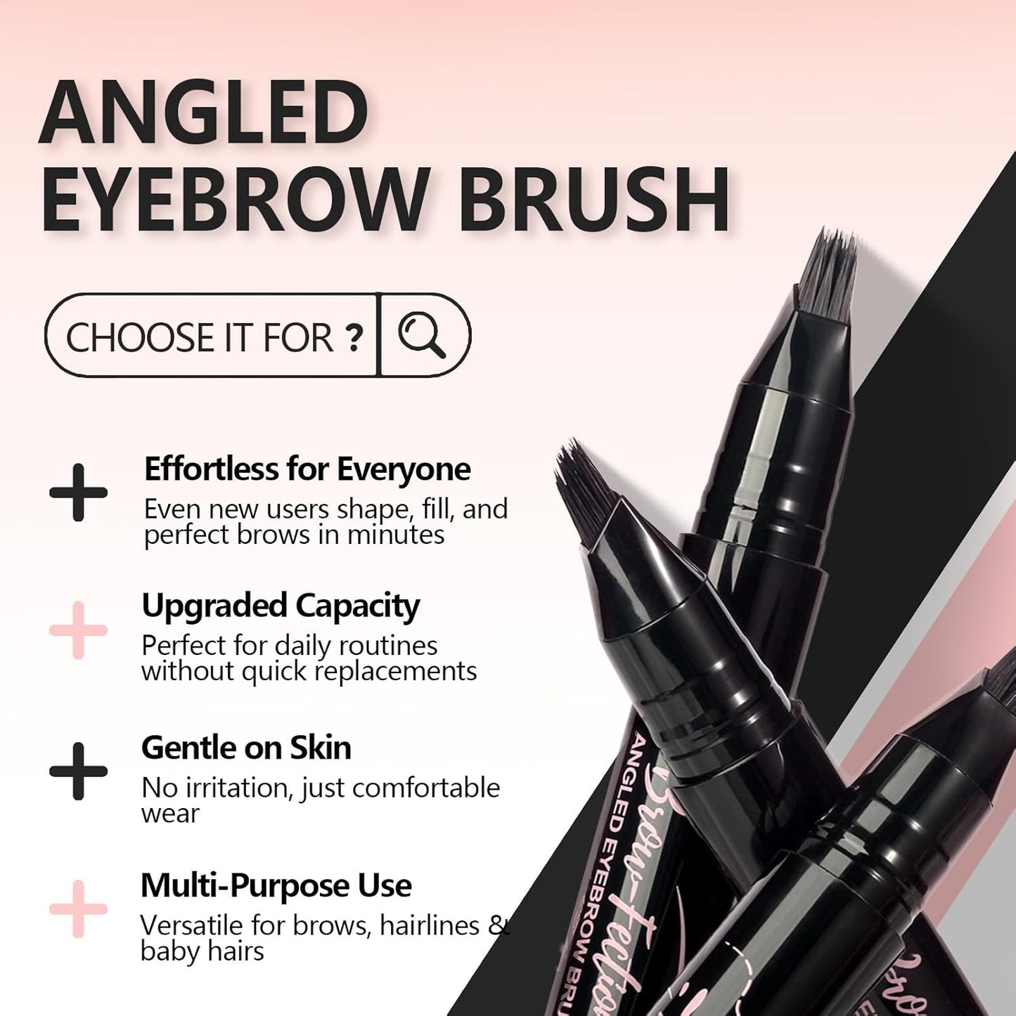 Eyebrow Pen, Waterproof Eyebrow Pencils for Women - Angled Brow Brush & Multi-Fork Tip Microblading Brow Pen, Precisely Creates Natural Hair-Like Brows, Easy to Use 02-Tawny Brown