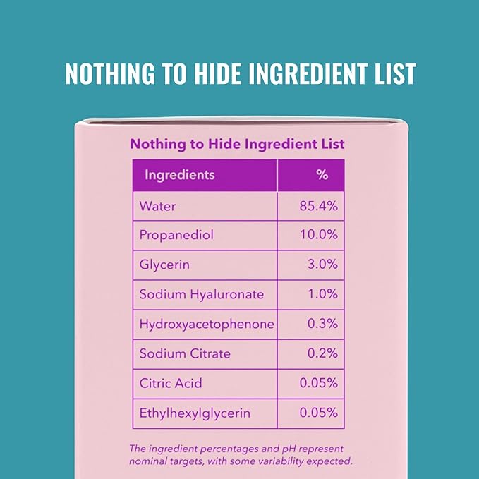 Good Molecules Hyaluronic Acid Serum - 1% Hyaluronic Acid Non-greasy Ultra Hydrating Serum, Facial Moisturizer for Plumper Skin, Skin Care for Face