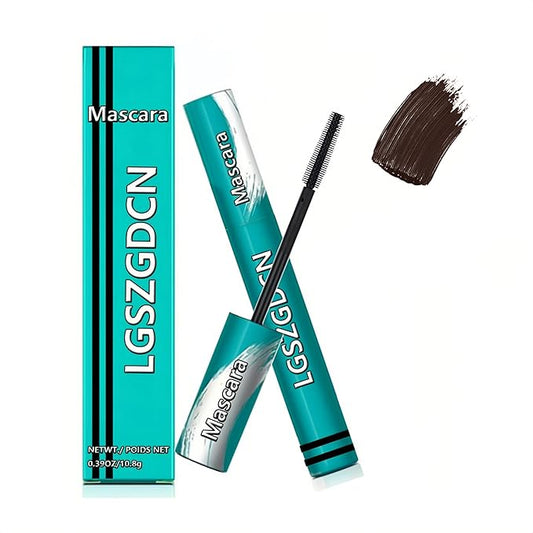 mascara Extensions brown Mascara Thick and slender Waterproof Sweatproof Washable Mascara Makeup Volumizing Lengthening Defining Curling Multiplying No Clumping MASCARA Brown