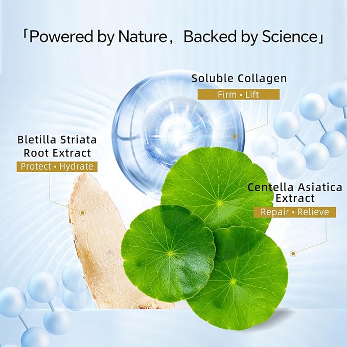 Bioactive Collagen Skincare Kit All In One for Travel Cleaning,Hydrating,Soothing,Repairing,Revitalizing,Anti-aging