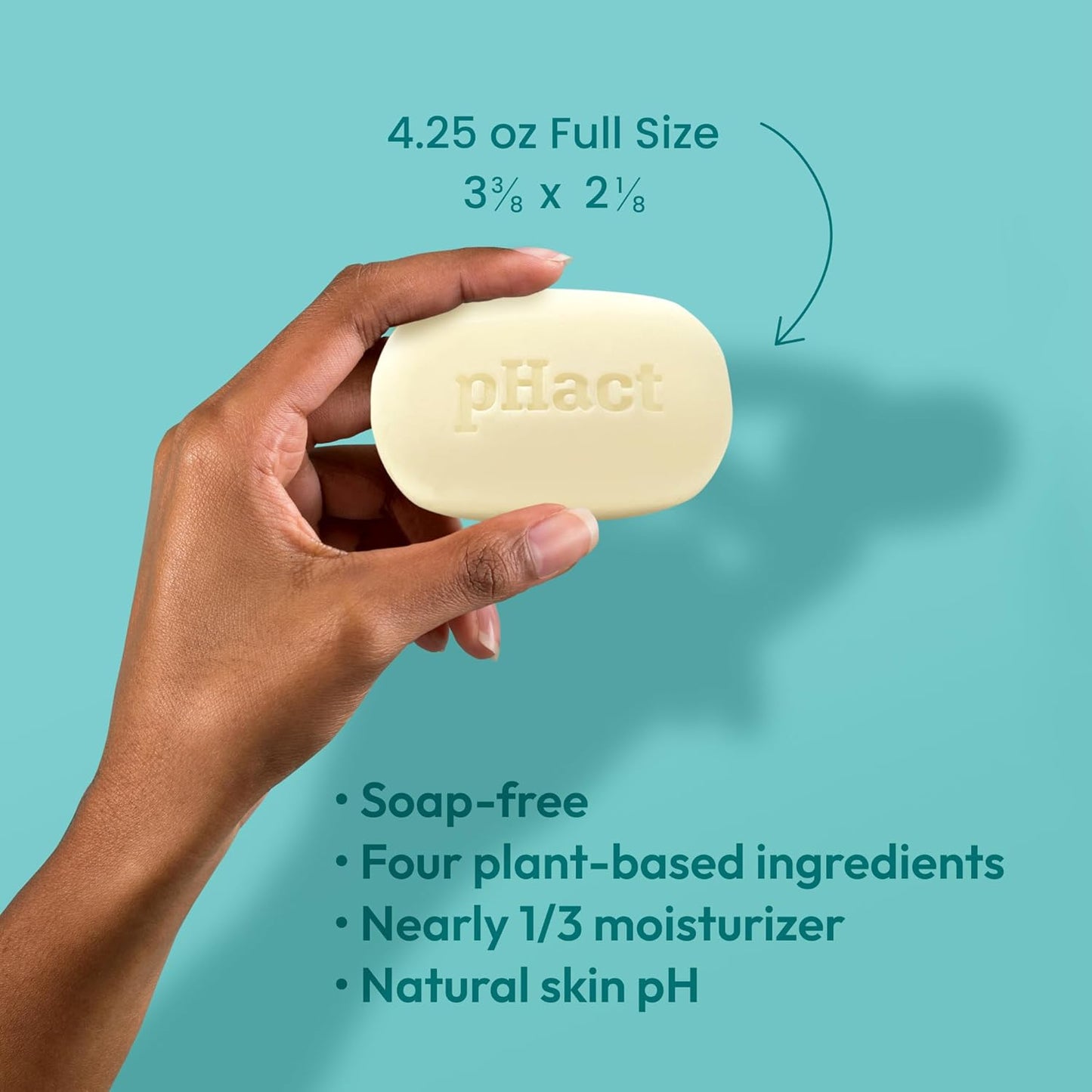 ANDREW LESSMAN pHact Moisture-Rich, Soap-Free Cleansing Bar. Natural Skin pH. Fragrance-Free. All Skin Types - Even Sensitive. Hypoallergenic. Dermatologist Tested. 6 Pack 4.25 oz each