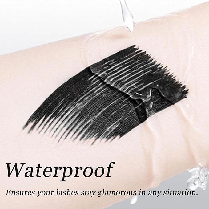 Steel Pipe Eyelash Primer, 3D Curling Eyelash IronMascara, Metal Wand MascaraWaterproof, Iron WandMascara Brushless, Non-Clumping, Washable (3)