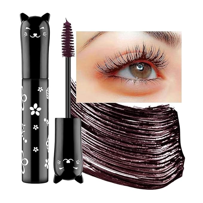 Brown Mascara Lashes Waterproof Fast Dry Eyelashes Eye Makeup Volumizing Lengthening Defining Curling Multiplying Buildable Formula
