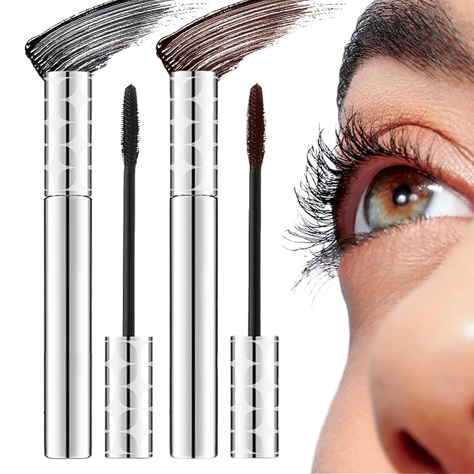 Mascara for Older Women 60 Plus, 2026 New Mascara Volume and Length for Mature Women with Thinning Lashes, Non Clumping Waterproof Long Wear (2PC Mix)