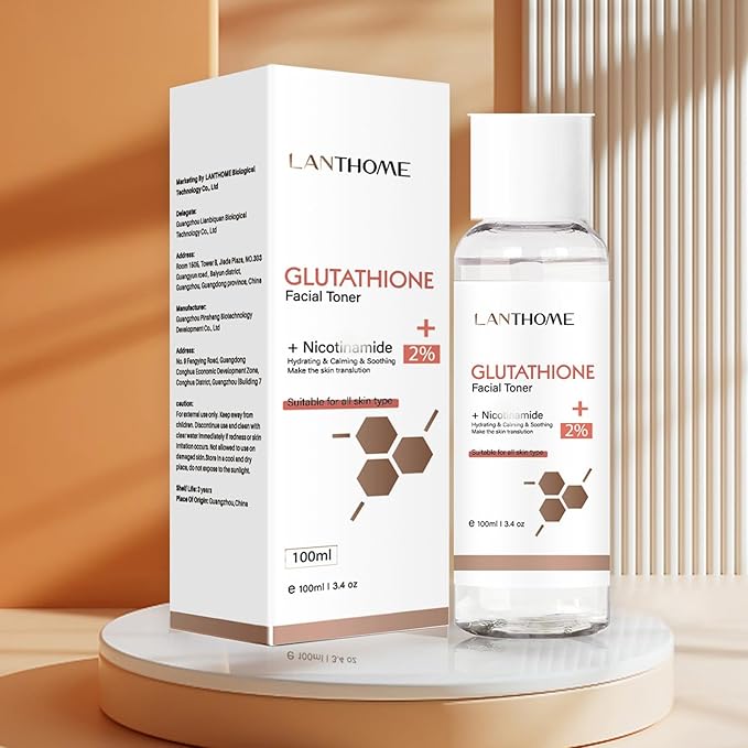 Glutathione Skincare Set, Complete Skin Care Routine Includes Glutathione Cream, Toner, Face Wash & Glutathione Face Serum, Anti-Aging Skincare Set For Women, Tight, Anti-Aging, Radiant