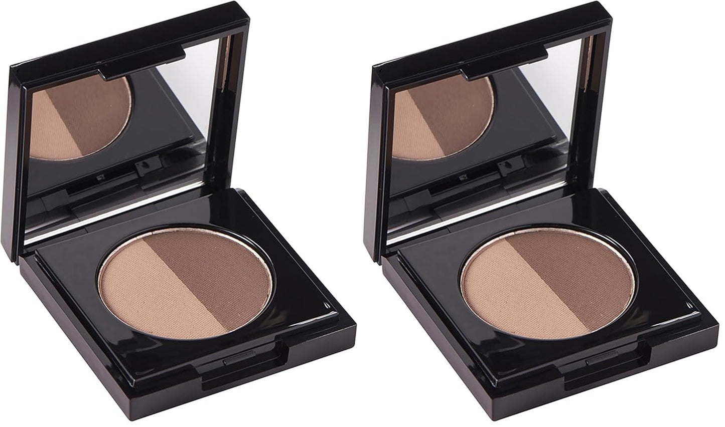 Arches & Halos Duo Luxury Brow Powder - Two-for-one Versatile Compact Powder - For Full, Defined Brows - Vegan and Cruelty Free Makeup - Mocha Blonde, 0.088 oz (Pack of 2)