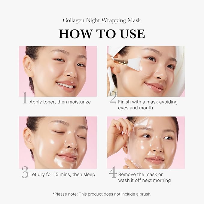 medicube Collagen Night Wrapping Peel Off Facial Mask with Jelly Brush | Holiday Stocking Stuffers