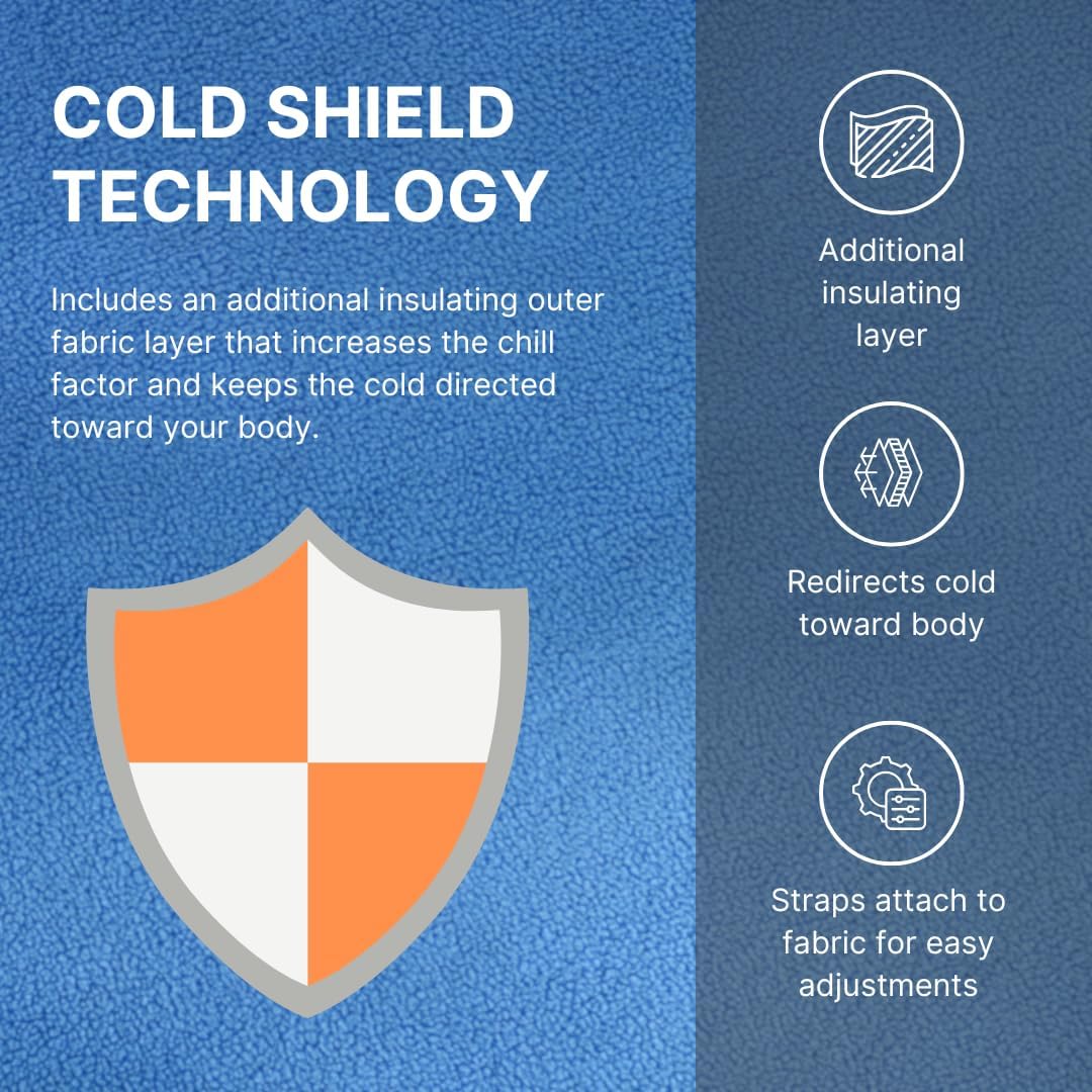 FlexiKold Reusable Gel Large Ice Pack with Straps – Cold Compress Gel Cold Pack for Injuries – Flexible Medical Ice Wrap for Back, Shoulders, Legs, Knees, Sciatica, Muscle Pain – Standard