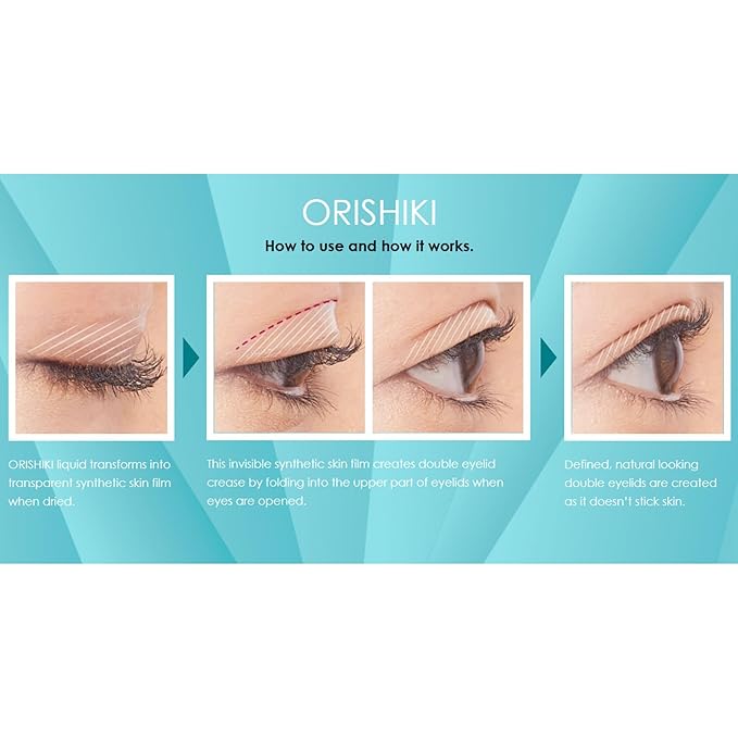 DUP ORISHIKI Eyelid Skin Film, Invisible Eyelid Lifter, Natural Eye Lid Defining Makeup Stick, Double Eyelid Lift for Droopy Eyes, Japanese Instant Natural Eye Makeup, Invisible Film Eyelid Maker