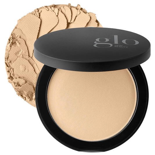 Glo Skin Beauty Pressed Base Powder Foundation Makeup (Golden Medium) - Flawless Coverage for a Radiant Natural, Second-Skin Finish