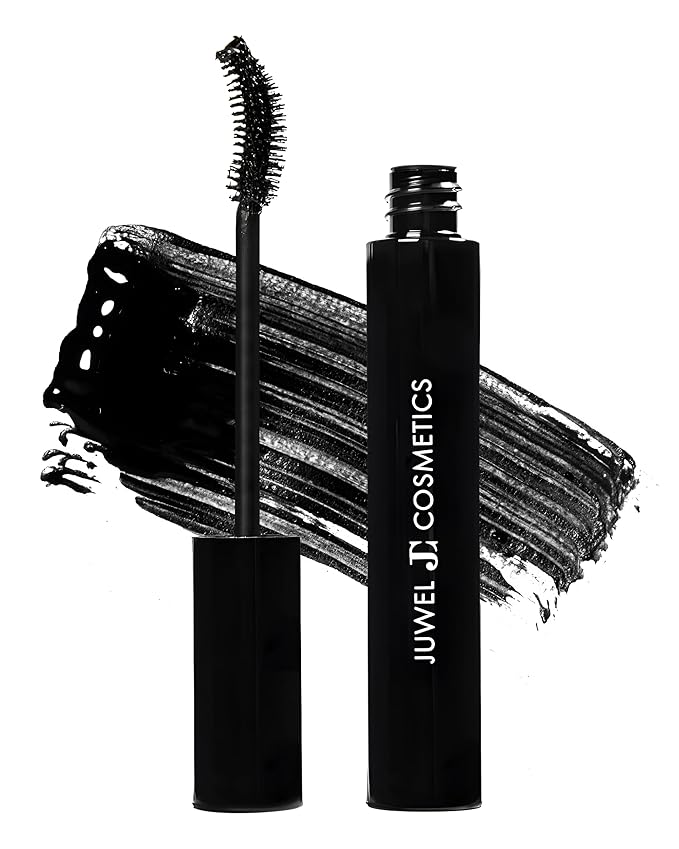 Juwel Cosmetics XL Black Mascara, Volumizing and Lengthening Mascara, Long-Wear Waterproof High-definition mascara with Carnauba Wax and Beeswax, pH Balanced for Sensitive Eyes, Paraben-free, 10ml