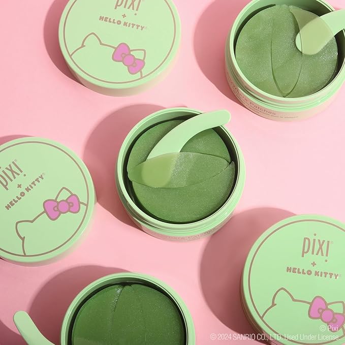 Pixi + Hello Kitty AnyWhere Patches, Multipurpose Hydrogel Under-Eye Patches, Hyaluronic, Caffeine & Retinol Eye Patches For Under Eyes, Revitalize Eye Area, 45 pairs / 90 Patches