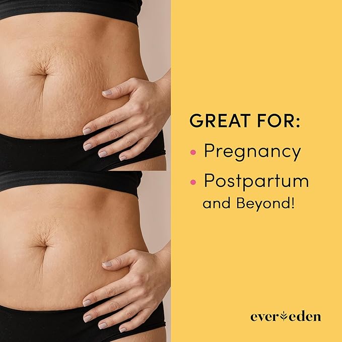 Evereden Mama Must-Have DUO - Golden Belly Stretch Mark Oil 30ml & Nourishing Stretch Mark Cream 50ml - Derma-Developed Clean & Vegan Maternity Skin Care for Stretch Mark Reduction & Skin Hydration