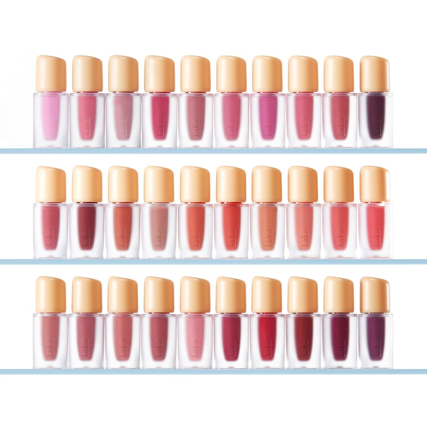 Laka Fruity Glam Lip Tint Mini, Glowing Lip Stain with Wide Color Spectrum, Hydrating & Lightweight Texture, Long-Lasting Bold Stain, Non-Sticky, Vegan, K-Beauty (#105 Cold)