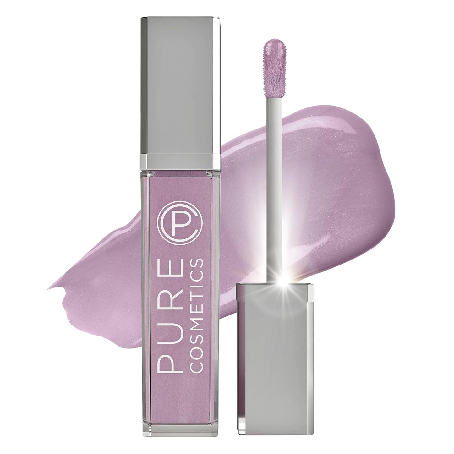 Pure Cosmetics Pure Illumination Lip Gloss - LED-lit Applicator w/Side Mirror - Non-Sticky, Moisturizing & Hydrating Lip Glosses - Soothes & Heals Dried Chapped Lips (Charmed)