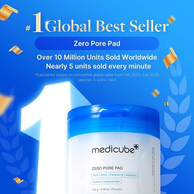 medicube Affordable Trio for Pore & Texture Care: Zero Pore Pads 2.0 and Zero Exosome Shot 7,500 PPM Spicule Facial Serum and Collagen Jelly Cream(50ml) | Skincare Set, Stocking Stuffers, Gift Sets