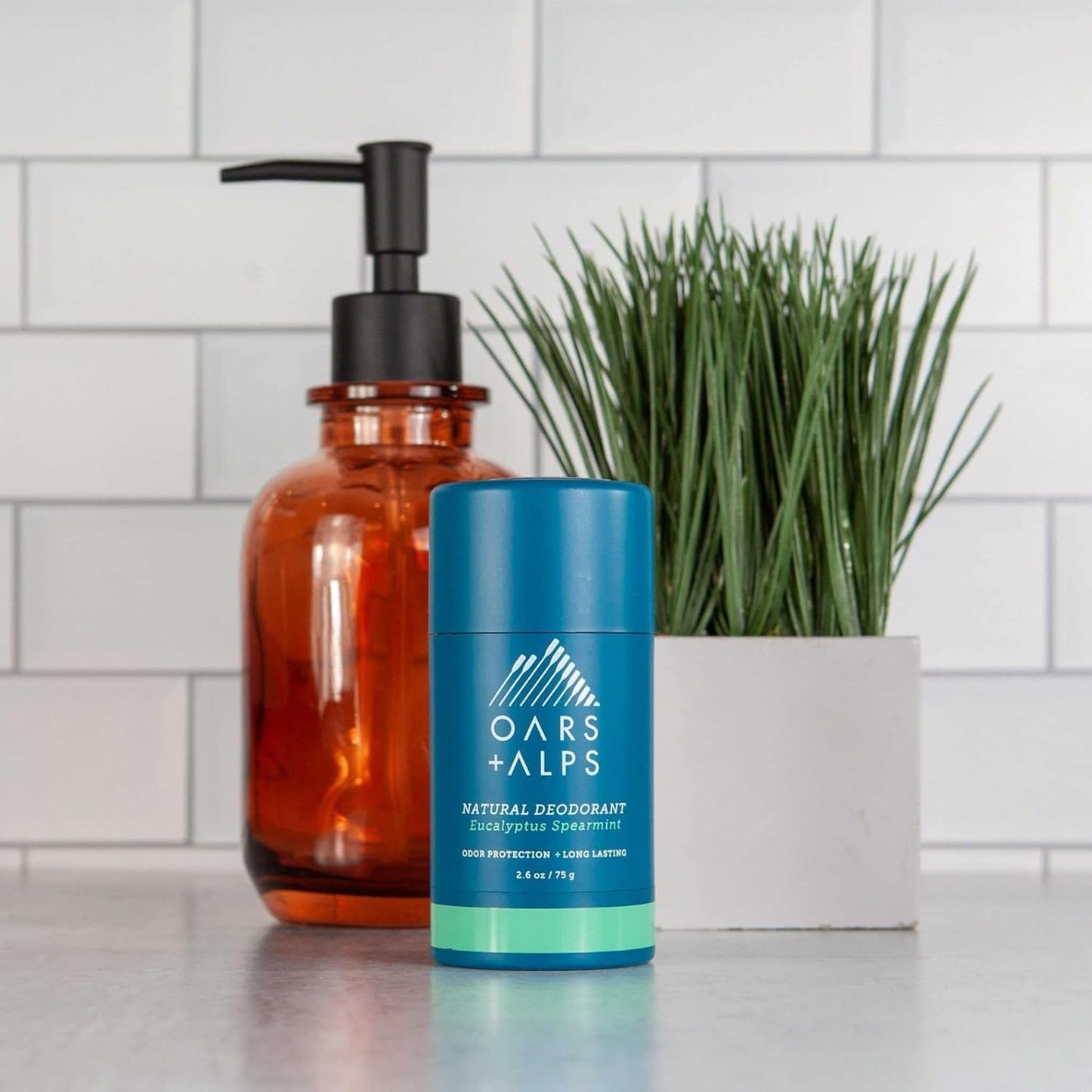 Oars + Alps Aluminum Free Deodorant for Men and Women, Dermatologist Tested and Made with Clean Ingredients, Travel Size, Eucalyptus Spearmint, 2 Pack, 2.6 Oz Each