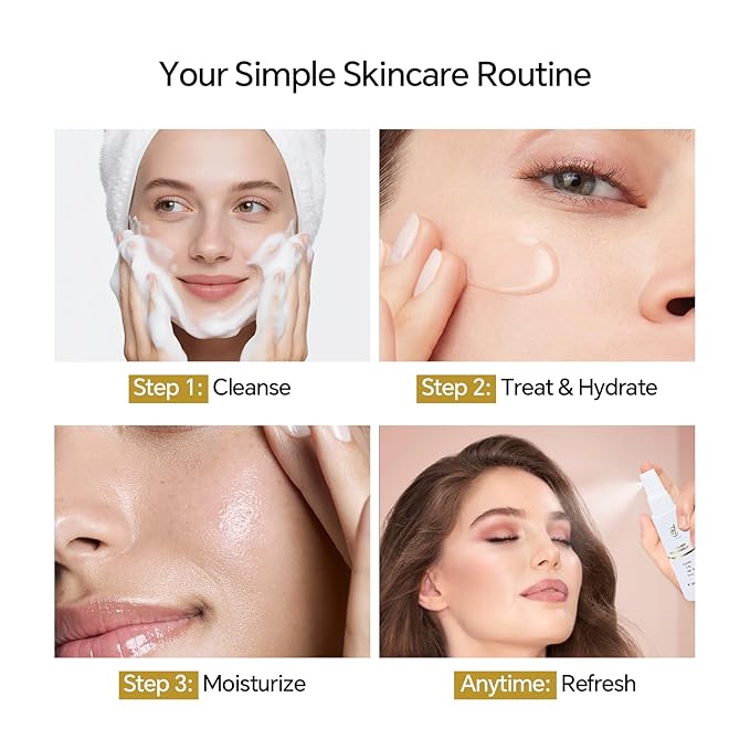 Bioactive Collagen Skincare Kit All In One for Travel Cleaning,Hydrating,Soothing,Repairing,Revitalizing,Anti-aging