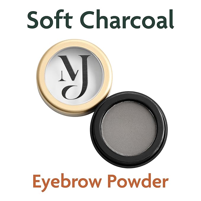 Eyebrow Powder – Long-Lasting, Waterproof, Smudge-Proof Brow Powder for Natural, Defined Brows – Vegan & Cruelty-Free Eyebrow Makeup by Marie-José (Charcoal)