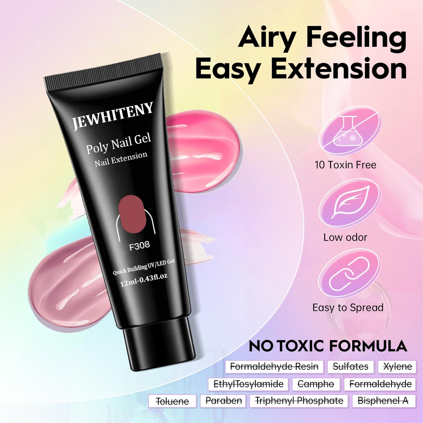 JEWHITENY 14 Colors Poly Gel Nail Kit 27 Colors Gel Nail Polish Kit With U V Light All In One Nail Art Starter Kit Suitable For All Seasons