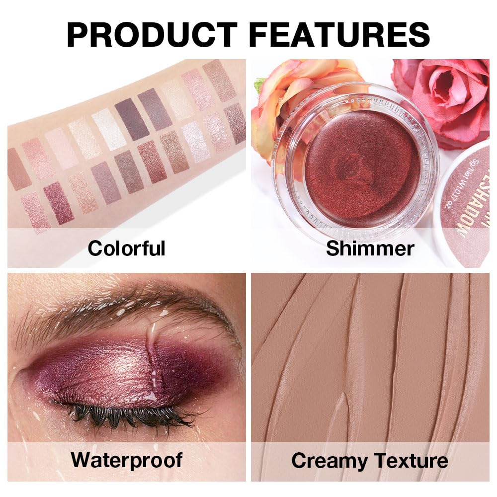 Single Cream Nude Brown Matte Eyeshadow Palette Makeup, Natural Single Mini Instant Holographic Eyeshadow For Women, Sombras Crema Para Ojos, Talc, Paraben & Cruelty Free, R03