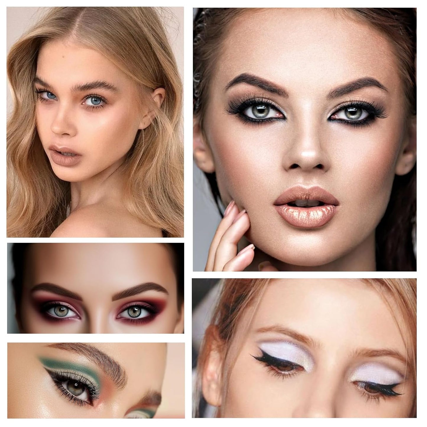 Single White Eyeshadow, Pressed Powder Matte Eye-Shadow Palette Make-up, Blendable Long Lasting High Pigment White Eye Makeup Halloween Paint & Face Body Paint