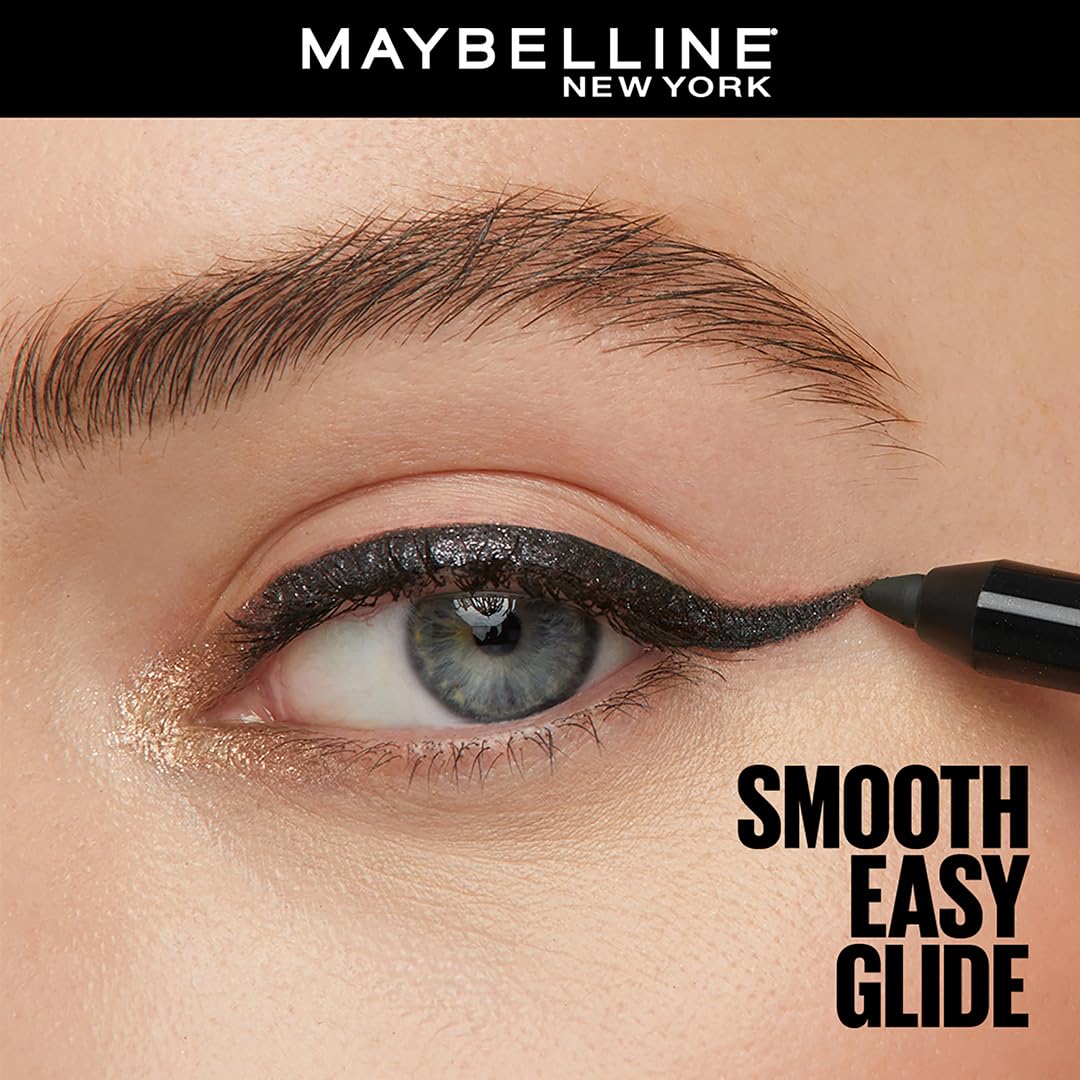 MAYBELLINE New York Tattoo Studio Long-Lasting Sharpenable Eyeliner Makeup Pencil, Glide on Smooth Gel Pigment, 36 Hour Wear, Waterproof Bronze Glitz 0.04 oz