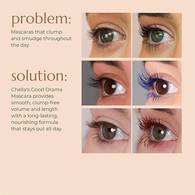 Chella Good Drama Vegan Mascara, 0.33 Fl. Oz (Brown)