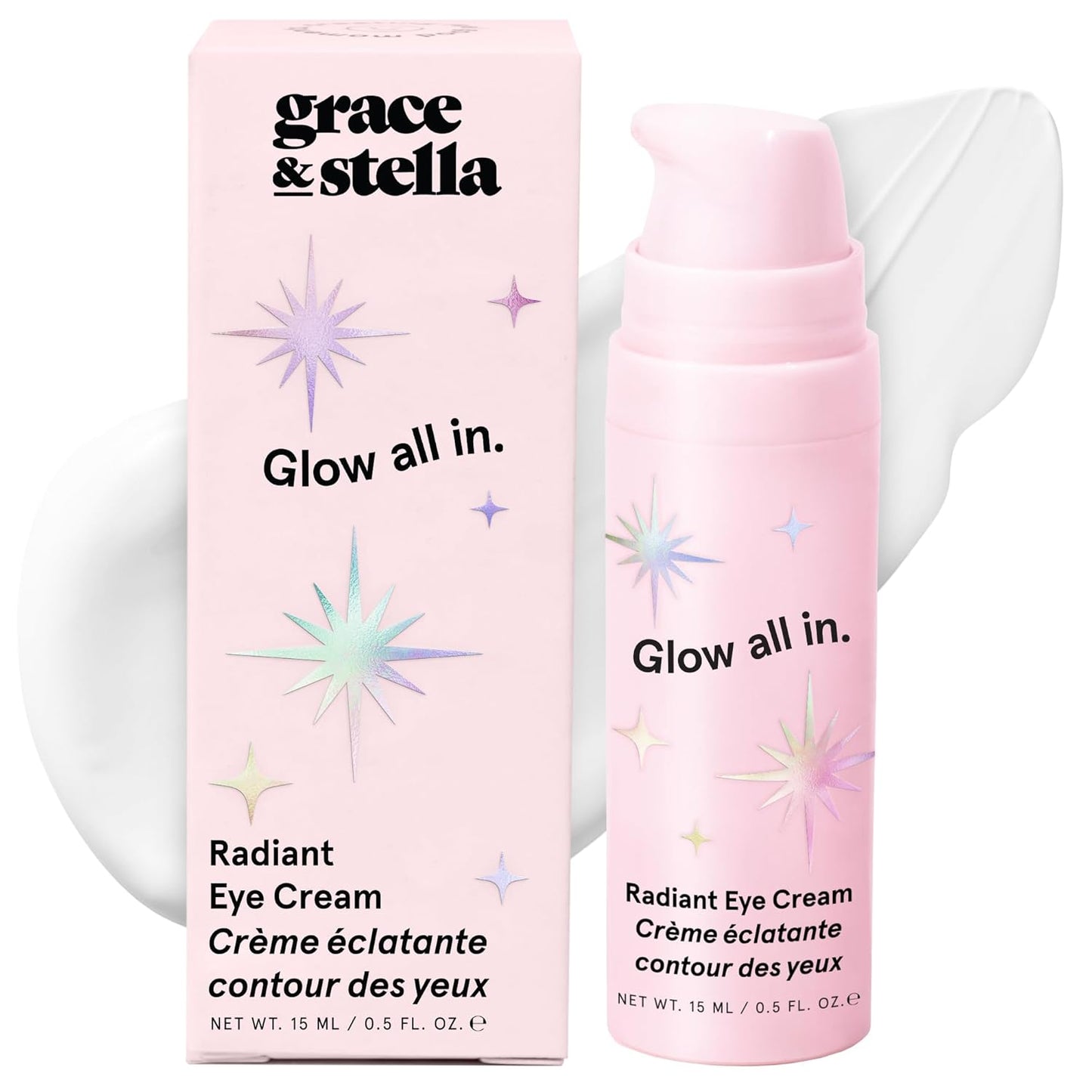grace & stella Retinol & Caffeine Under Eye Serum Anti Aging - Travel Essentials - Hydrating Cream with Niacinamide, Peptides - Reduce Wrinkles, Crow's Feet, Puffiness - Vegan Skincare (0.5 floz/15ml)