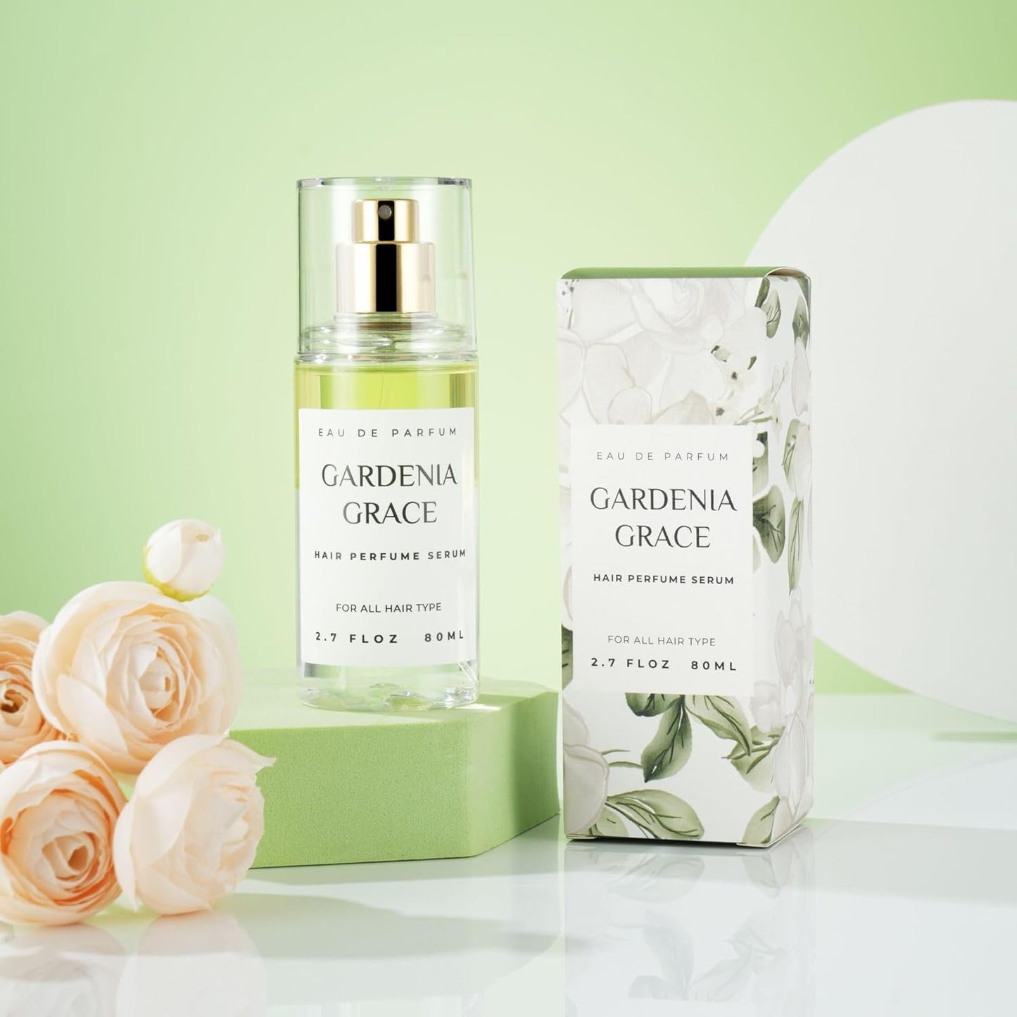 Hair Perfume for Women, Summer Lightweight Long Lasting Fragrance Mist - 3:7 Hydrating Serum Alcohol Free Formula, Argan Oil Scented Hair Spray with Keratin & Elastin (Gardenia Grace) 2.7 fl oz