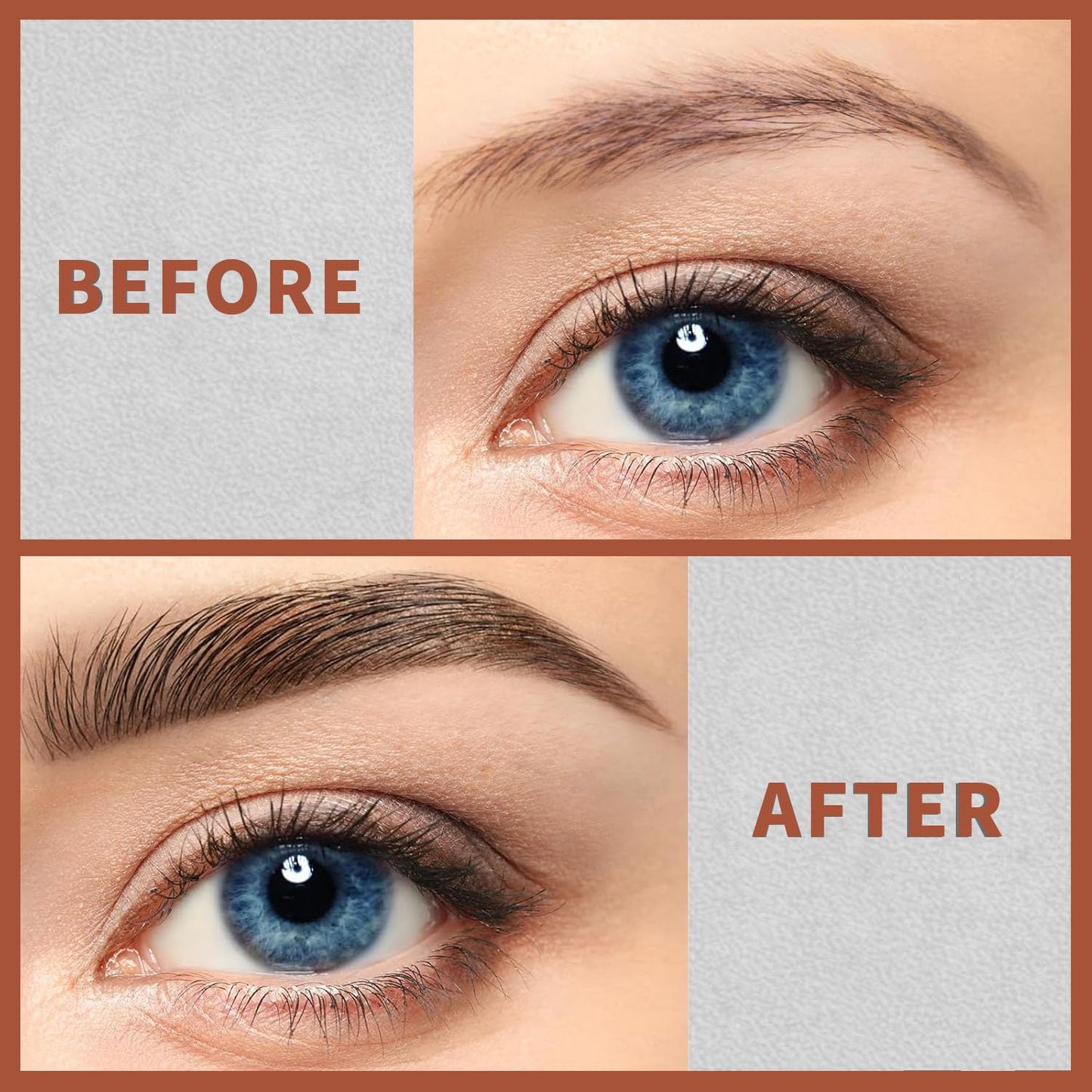 4-Fork Tip Microblading Eyebrow Pen - 2-in-1 Waterproof Eyebrow Pencil, Long-Lasting Natural Hair-Like Brows, Smudge-Proof & Easy to Use (03#Grey)