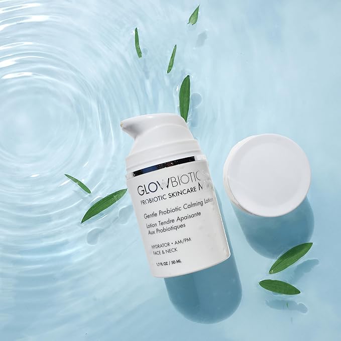 Glowbiotics Gentle Probiotic Calming Lotion: Lightweight Peptide & Probiotic Moisturizer for Sensitive Skin | With Hyaluronic Acid, Niacinamide & Ceramide-Rich Safflower Oil