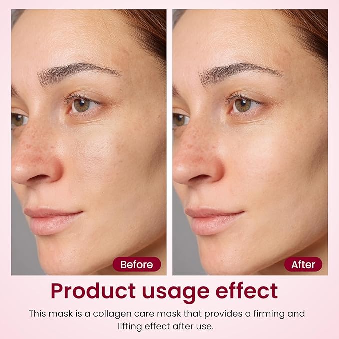 QuasBio Collagen Face Mask Overnight,Collagen Face Mask 2.0,Bio-Collagen Real Deep Mask,Glow up Firm Skin Deep Hydrating Masks for Wrinkle Reduction and Pore Minimization-Like Glass Skin(2Box,8 pc)