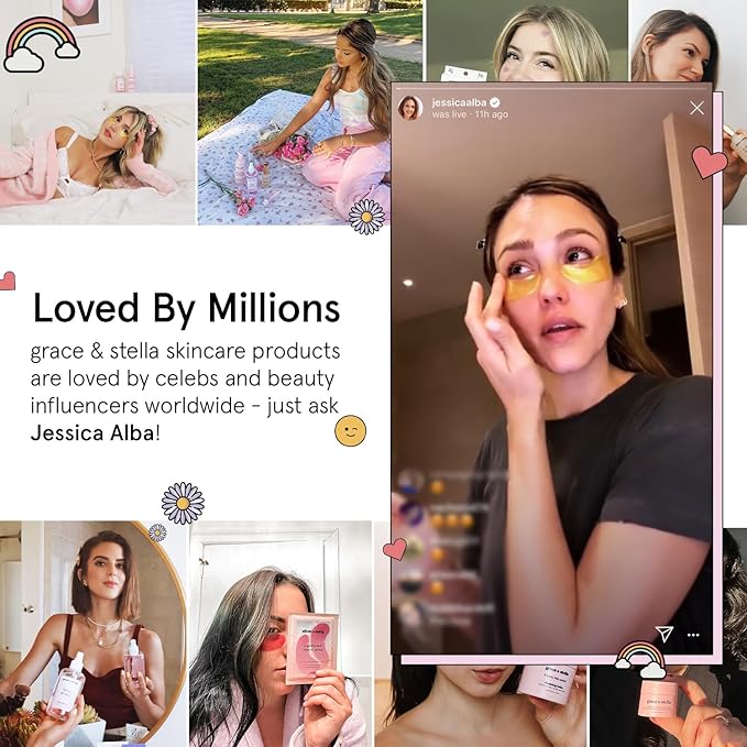 grace & stella Under Eye Brightener with Cooling Metal Rollerball - Ceramide & Caffeine Eye Cream for Puffy Eyes - Travel Size Toiletries - Vegan Skincare (15ml / 0.51floz)