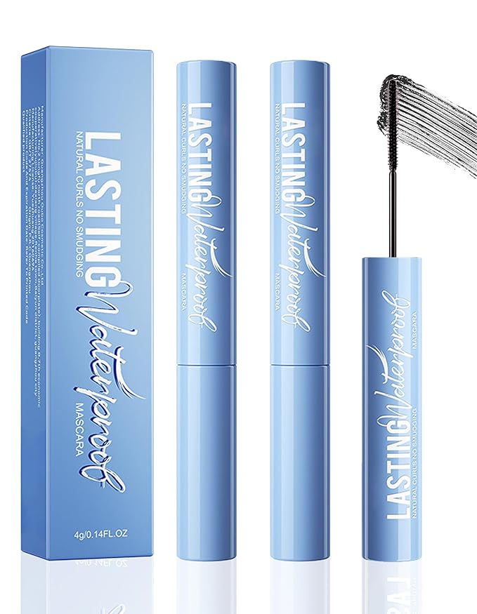 2PCS Black Mascara for Fine Short Lashes & Older Women – Smudge-Proof, Clump-Free, Natural Curling, Ultra-Fine Brush Take Care Of Every Tiny Eyelash, Quick-Drying, Easy Removal