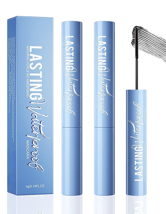 2PCS Black Mascara for Fine Short Lashes & Older Women – Smudge-Proof, Clump-Free, Natural Curling, Ultra-Fine Brush Take Care Of Every Tiny Eyelash, Quick-Drying, Easy Removal