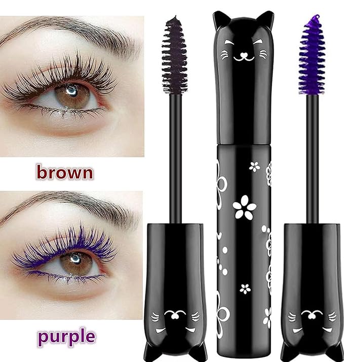 Brown Mascara Lashes Waterproof Fast Dry Eyelashes Eye Makeup Volumizing Lengthening Defining Curling Multiplying Buildable Formula