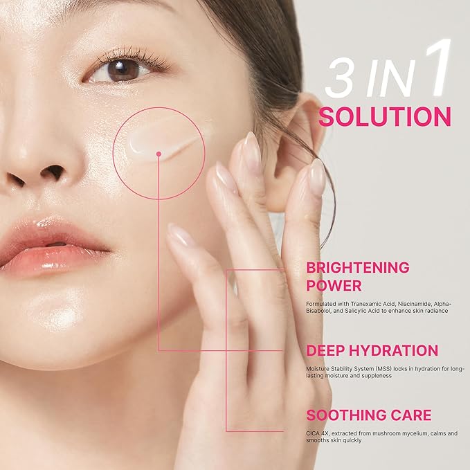 Toning Active Cream, Brightening Face Moisturizer with Niacinamide & Hyaluronic Acid, Hydrating & Soothing Facial Cream, Gentle for Sensitive Skin, Korean Skin Care, 60g/2.12oz