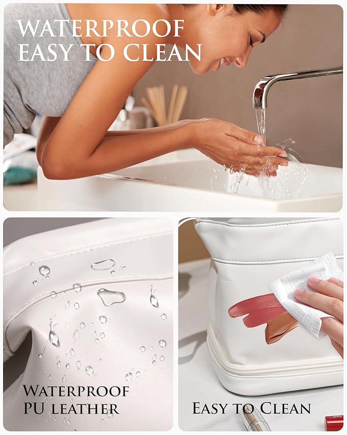 Bachelorette Gifts, Large Makeup Bags, Personalized Double Layer Cosmetic Bag Teen Girl Gifts, Travel Toiletry Bag Wedding Gifts, Bridesmaid Gifts for Her College Dorm Essentials for Girls