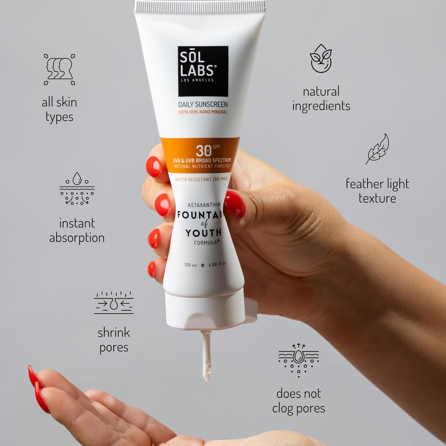 Natural Mineral Sun Screen SPF 30 for Face & Body – Lightweight, Hydrating & Moisturizing Sunscreen – Daily Sunscreen Moisturizer, No White Cast Zinc Oxide, Reef-Safe Korean Skin Care