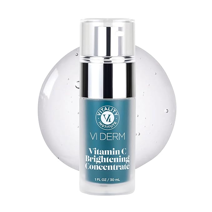 VI Derm Vitamin C Brightening Concentrate – Age-Defying Face Formula with 10% THD Ascorbate, Support for Dark Spots, Uneven Skin Tone, Hyperpigmentation, Fine Lines and Dullness – 1 Fl Oz / 30 mL