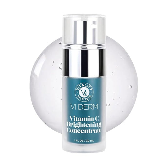 VI Derm Vitamin C Brightening Concentrate – Age-Defying Face Formula with 10% THD Ascorbate, Support for Dark Spots, Uneven Skin Tone, Hyperpigmentation, Fine Lines and Dullness – 1 Fl Oz / 30 mL