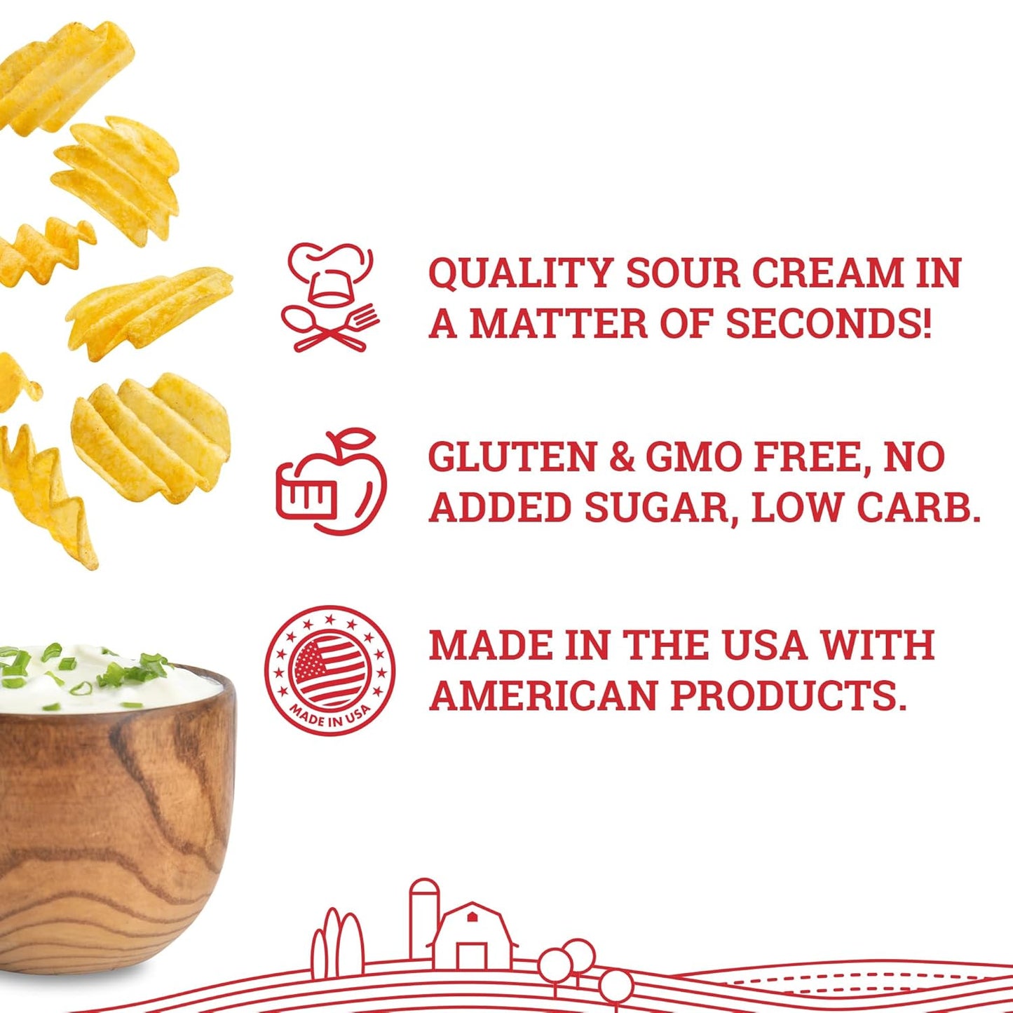 Hoosier Hill Farm Sour Cream Powder, 1LB (Pack of 1)