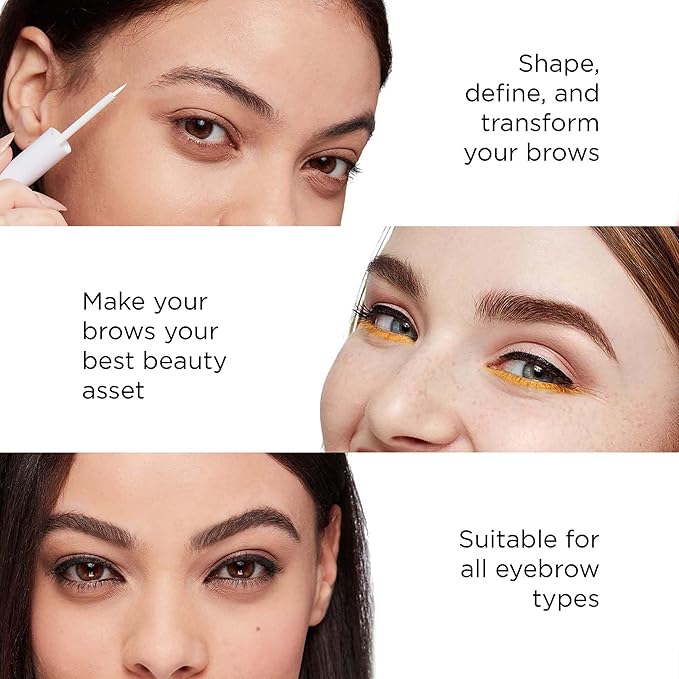 Arches & Halos Fine Bristle Tip Pen - Creamy, Buildable Formula for Shaping and Defining Eyebrows - Waterproof, Long Lasting, 24 Hour Color - Precise Bristled Applicator Tip - Natural Brown - 0.02 oz