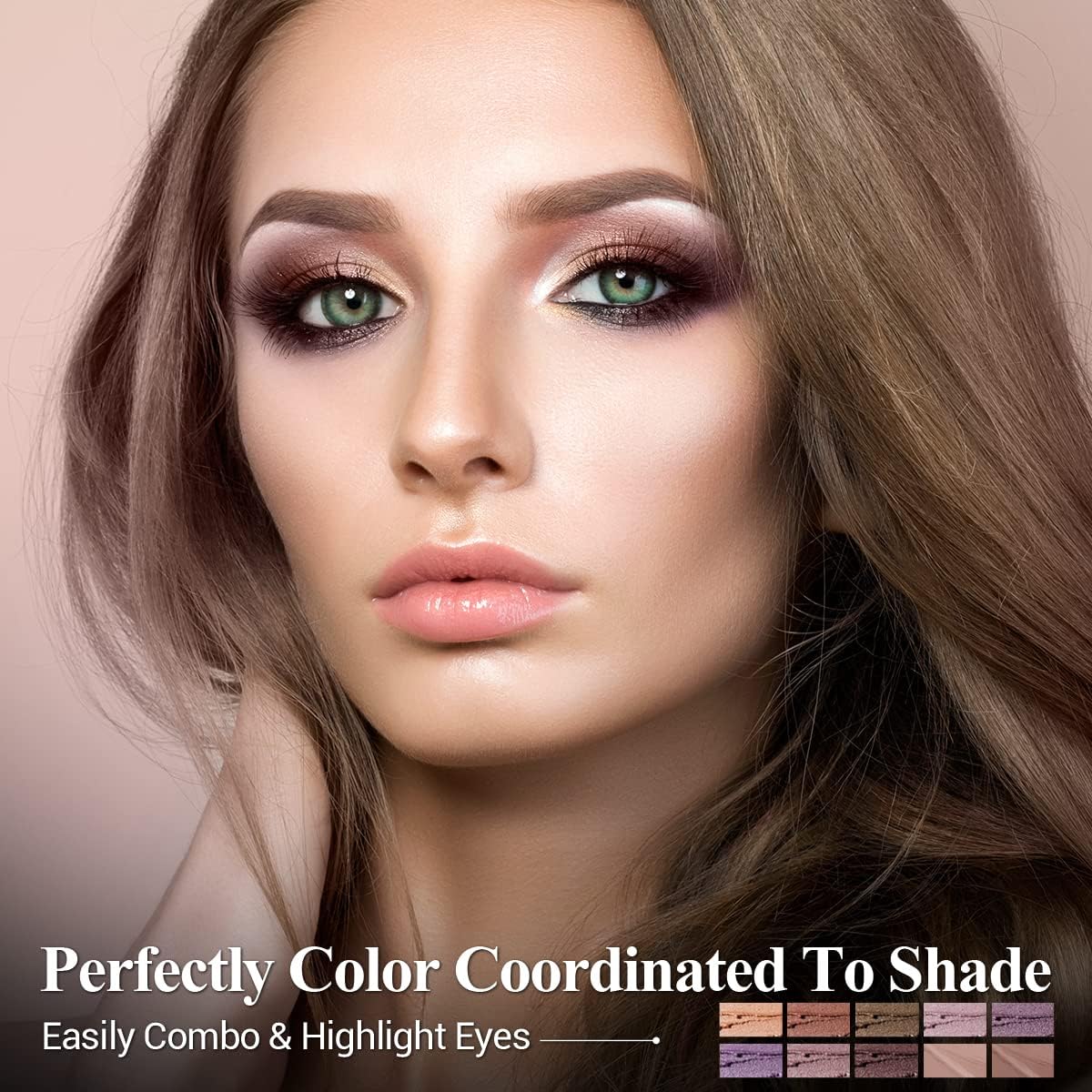 10PCS Eyeshadow Stick,Shimmer And Matte Brown Metallic Cream Eyeshadow Pencil Crayon with Smudge-proof & Waterproof, Eye Brightener Stick, Ideal Gift for Women - Lilac Brown