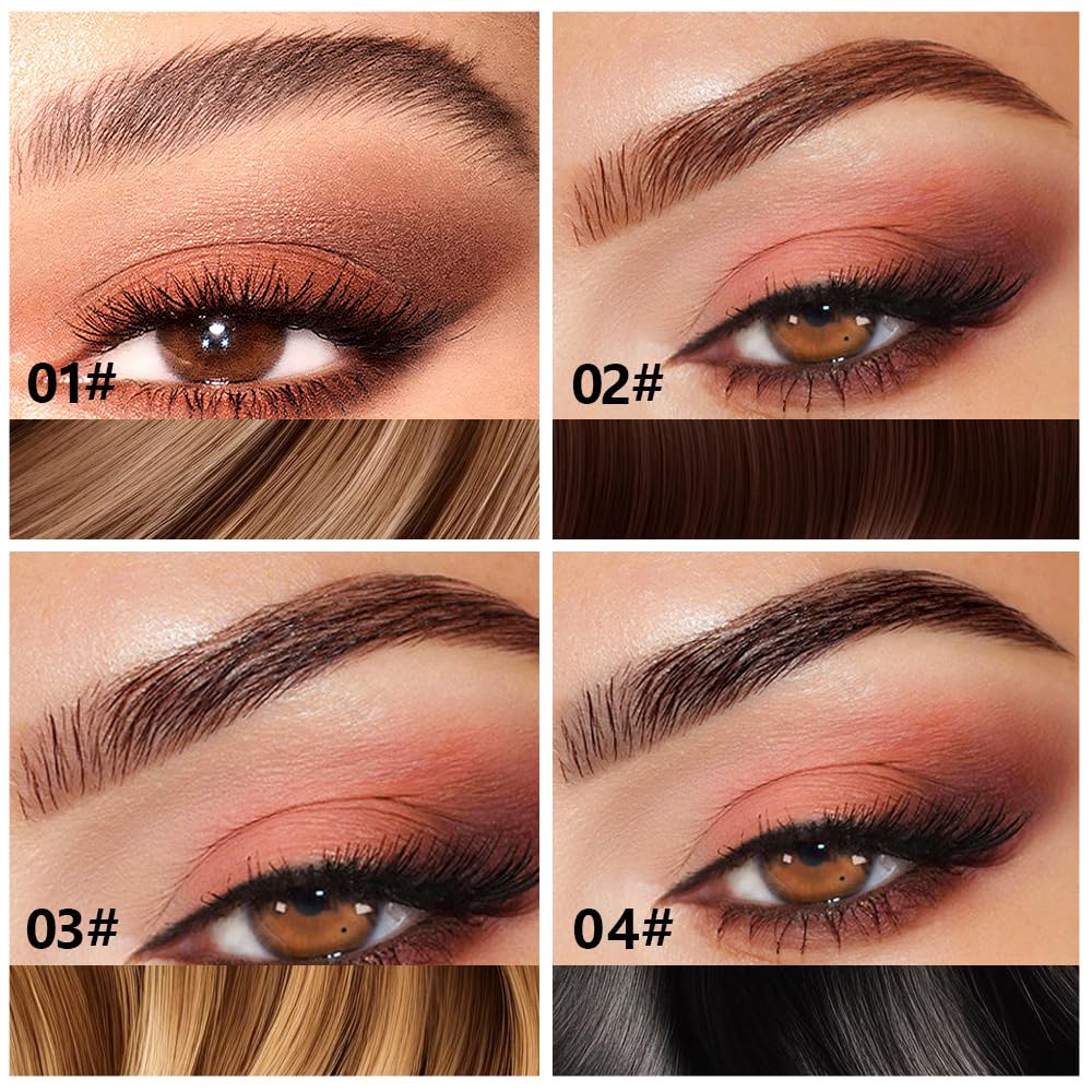 Brow Powder Kit,Long-Lasting Waterproof Two Colors Brow Filler Get Full Defined Natural Brows,Eye Brow Contour Palette with Double-ended Eyebrow Brush,sombra para cejas (MAY-03)