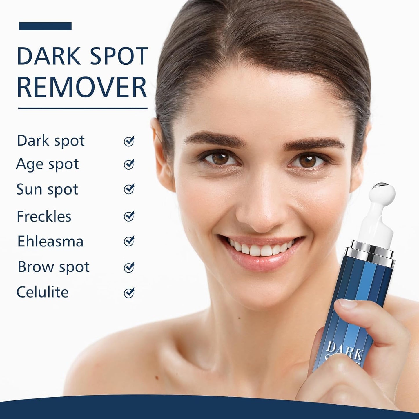 Dark Spot Remover for Face and Body - Dark Spot Advanced Corrector Serum for Melasma, Age Spots, Freckles & Sun Spots, with 360° Roller for All Skin Types