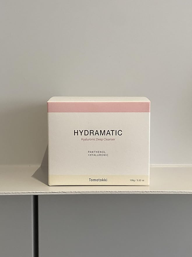 Hydramatic Hyaluronic Deep Ice Cream Cleanser Face Wash for Women 2-in-1 Scrub with Enzymes & Almond - Gentle Facial Cleanser Exfoliator for Sensitive Skin, Korean Skin Care Exfoliant